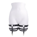 S&M Shadow Garters - Black Leg Garters