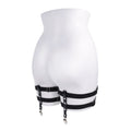 S&M Shadow Garters - Black Leg Garters