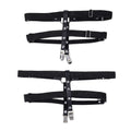S&M Shadow Garters - Black Leg Garters