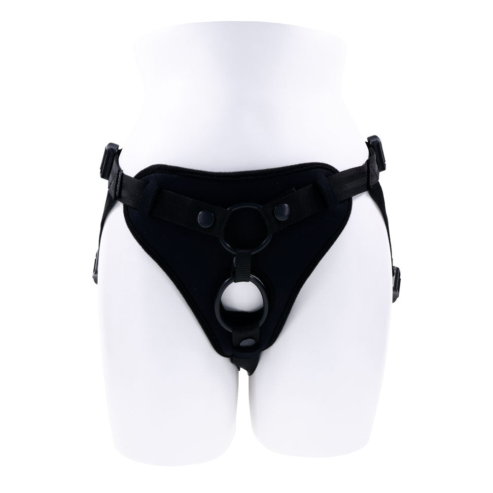SPORTSHEETS Dual Desires Strap On - Black Adjustable Strap-On Harness