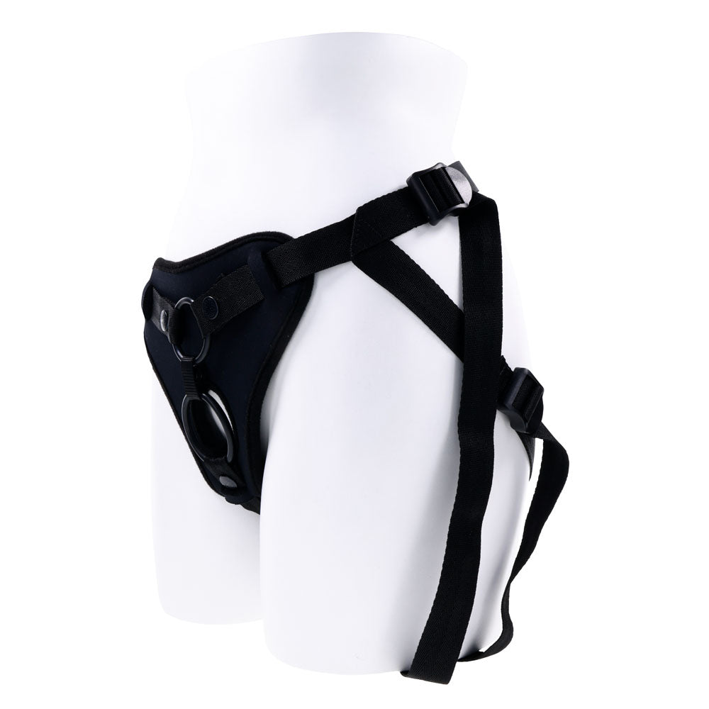 SPORTSHEETS Dual Desires Strap On - Black Adjustable Strap-On Harness