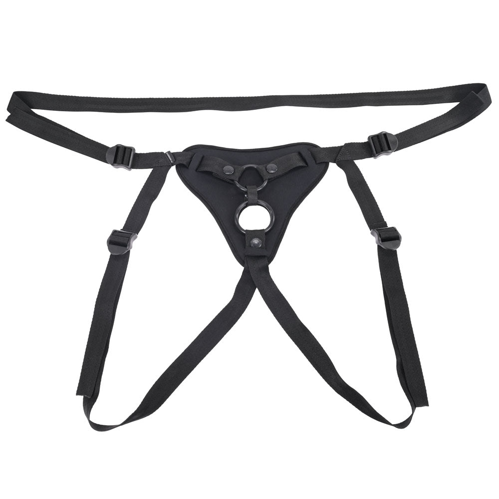 SPORTSHEETS Dual Desires Strap On - Black Adjustable Strap-On Harness