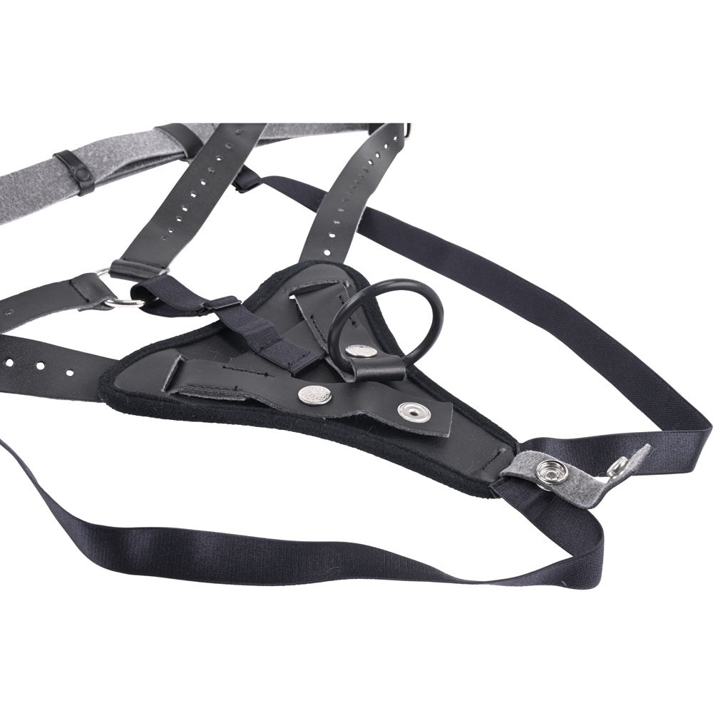 SPORTSHEETS Aurora High Waisted Strap On - Black Adjustable Strap-On