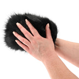 SPORTSHEETS Spiked Sensory Mitt - Black Furry Mitt with Spikes - Image 6
