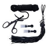 SPORTSHEETS Tied and Twisted Bondage Kit - Black Bondage Kit - 5 Piece Set - Image 9