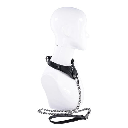 SPORTSHEETS Velvet Noir Collar & Leash - Black Restraint & Leash