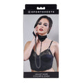 SPORTSHEETS Velvet Noir Collar & Leash - Black Restraint & Leash