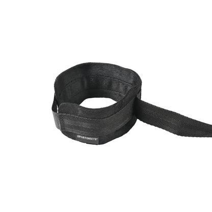 SPORTSHEETS Velvet Noir Adjustable Hog Tie & Cuff Set - Black