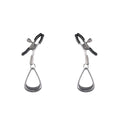 SPORTSHEETS Velvet Noir Tuggable Nipple Clamps - Gunmetal Adjustable Nipple Restraints