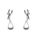 SPORTSHEETS Velvet Noir Tuggable Nipple Clamps - Gunmetal Adjustable Nipple Restraints
