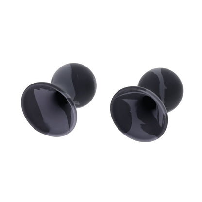 SPORTSHEETS Velvet Noir Silicone Nipple Suckers - Black/Grey Nipple