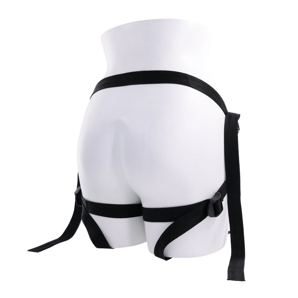 SPORTSHEETS Velvet Noir Strap On - Black Adjustable Strap-On Harness