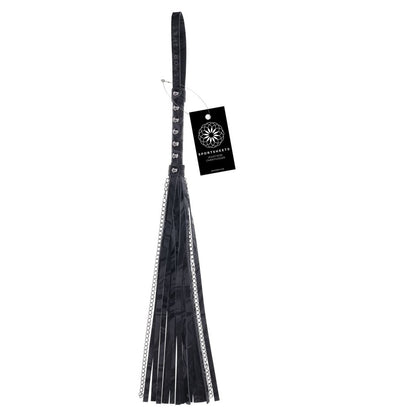 SPORTSHEETS Velvet Noir Chain Flogger - Black 43 cm Flogger Whip