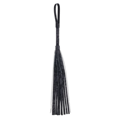 SPORTSHEETS Velvet Noir Chain Flogger - Black 43 cm Flogger Whip