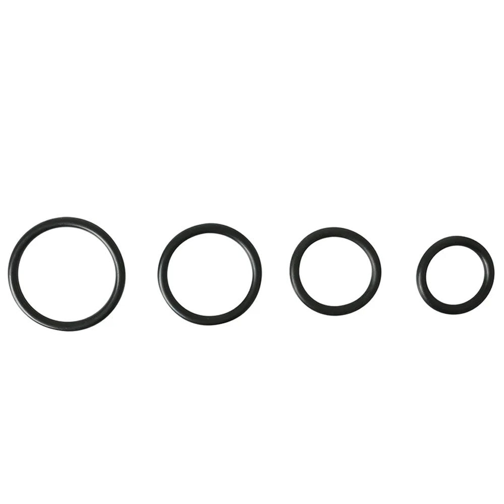 SPORTSHEETS Rubber O-Ring 4 Pack Rings - 4 Pack - Black