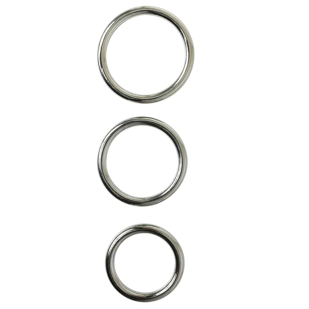 SPORTSHEETS Seamless Metal O-Ring 3 Pack - Metal Rings Set of 3