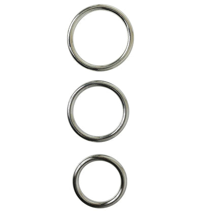 SPORTSHEETS Seamless Metal O-Ring 3 Pack - Metal Rings - Set of 3 Sizes