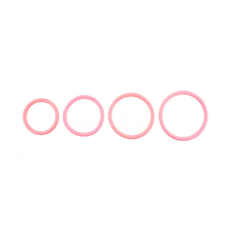 SPORTSHEETS Rubber O-Ring 4 Pack - Coral - Coral Rings - 4 Pack - Image 1