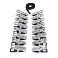 EDGE Body Zipper Clothes Pins - Chrome Chrome Pins - Set of 16