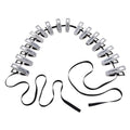 EDGE Body Zipper Clothes Pins - Chrome Chrome Pins - Set of 16