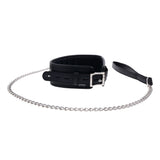 EDGE Collar & Leash - Black Neck Restraint with Heavy Duty Metal Leash - Image 3