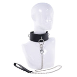 EDGE Collar & Leash - Black Neck Restraint with Heavy Duty Metal Leash - Image 5