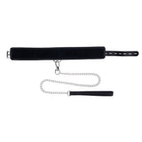 EDGE Collar & Leash - Black Neck Restraint with Heavy Duty Metal Leash - Image 8