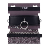 EDGE Collar & Leash - Black Neck Restraint with Heavy Duty Metal Leash - Image 9