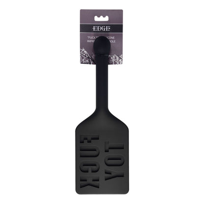 EDGE FUCK TOY Silicone Paddle - Black Silicone Spanking Paddle