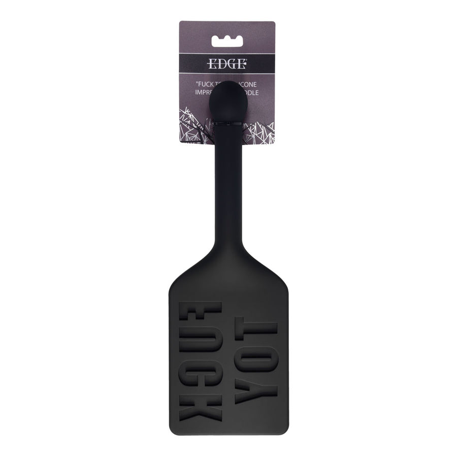 EDGE FUCK TOY Silicone Paddle - Black Silicone Spanking Paddle