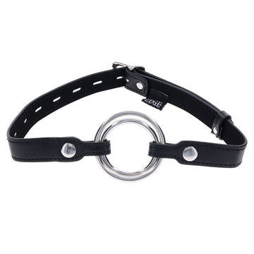 EDGE Interchangeable Ring Gag - Black Mouth Gag Restraint with 2 Interchangeable Pieces