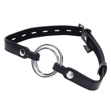 EDGE Interchangeable Ring Gag - Black Mouth Gag Restraint with 2 Interchangeable Pieces