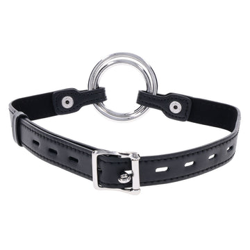 EDGE Interchangeable Ring Gag - Black Mouth Gag Restraint with 2 Interchangeable Pieces