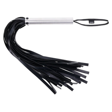 EDGE Flogger - Black Flogger Whip with Metal Handle