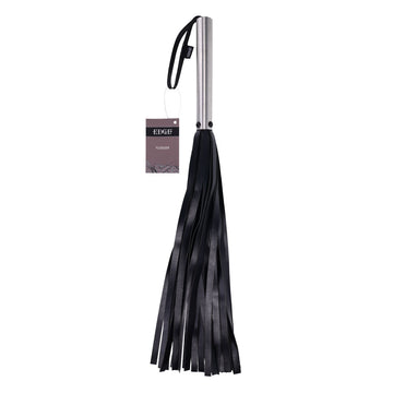 EDGE Flogger - Black Flogger Whip with Metal Handle