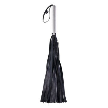 EDGE Flogger - Black Flogger Whip with Metal Handle