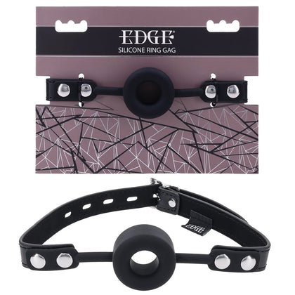 EDGE Silicone Ring Gag - Black Mouth Restraint