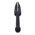 EDGE Silicone Tawse - Black Silicone Tawse Whip with Insertable Handle