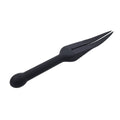 EDGE Silicone Tawse - Black Silicone Tawse Whip with Insertable Handle
