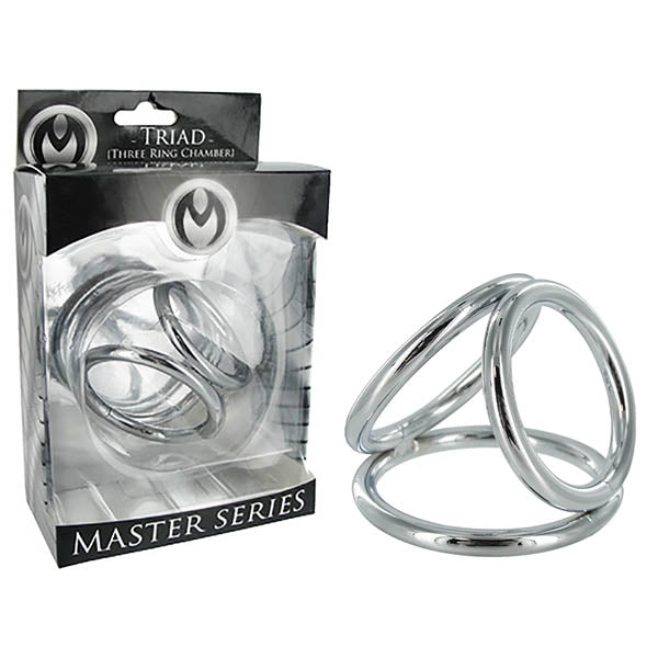 Master Series The Triad - Metal Chamber Cock and Ball Ring - Image 1