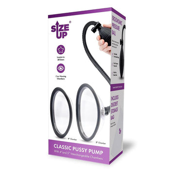 Size Up Classic Pussy Pump with 2 Chambers - Vagina Pump with 2 Interchangeable Chambers