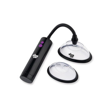 Size Up Rechargeable Power Plumper Pussy Pump - Clear USB Rechargeable Vagina Pump with Interchangeable Chambers