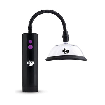 Size Up Rechargeable Power Plumper Pussy Pump - Clear USB Rechargeable Vagina Pump with Interchangeable Chambers