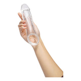 Size Up 2 Inch See-Thru Penis Extender with Ball Loop - Clear 5 cm (2'') Penis Extension Sleeve - Image 2