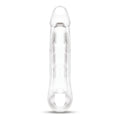 Size Up 2 Inch See-Thru Penis Extender with Ball Loop - Clear 5 cm (2'') Penis Extension Sleeve