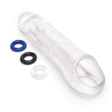Size Up 3 Inch See-Thru Penis Extender with Ball Loop - Clear 7.6 cm (3'') Penis Extension Sleeve - Image 5