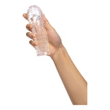 Size Up 1.5 Inch See-Thru Stretch Penis Extender - Clear 3.8 cm (1.5'') Penis Extension Sleeve - Image 2