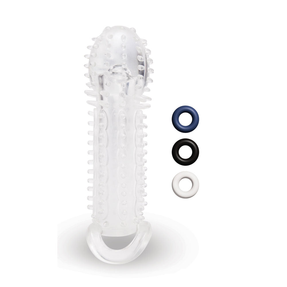 Size Up 1.5 Inch See-Thru Stretch Penis Extender - Clear (1.5'') Penis