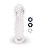 Size Up 1.5 Inch See-Thru Stretch Penis Extender - Clear 3.8 cm (1.5'') Penis Extension Sleeve - Image 4