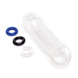 Size Up 1.5 Inch See-Thru Stretch Penis Extender - Clear 3.8 cm (1.5'') Penis Extension Sleeve - Image 5